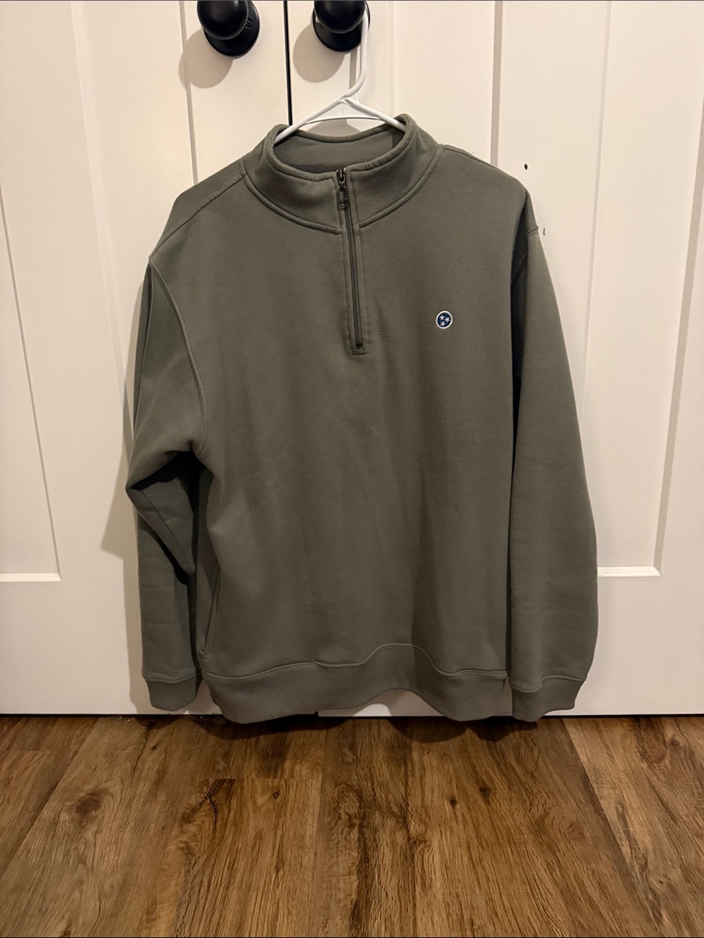 Men's Grey Quarter-Zip Sweater Pullover
